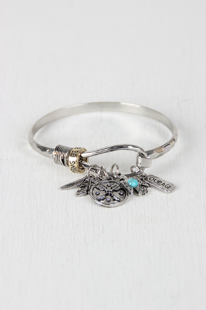 Brave Little Warrior Charm Bangle