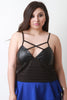 Vegan Leather Strappy Crop Top