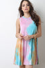 Tie Dye Sleeveless Trapeze Dress