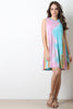 Tie Dye Sleeveless Trapeze Dress