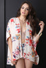 Open Side Floral Print Kimono