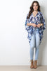 Floral Print Button Up Cocoon Top