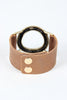 Wide Band Gold Open Circle Bracelet